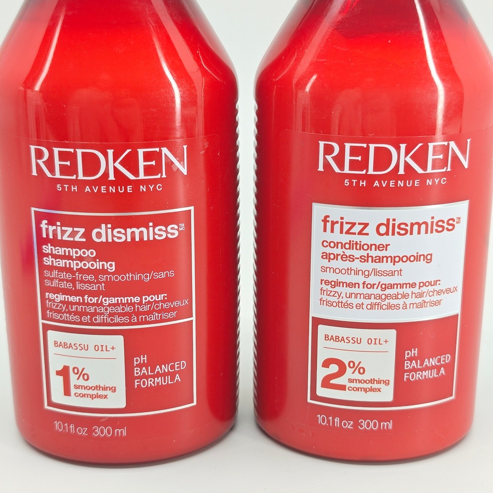 Redken Frizz Dismiss Shampoo and Conditioner Set 10.1oz Sulfate Free Babassu Oil